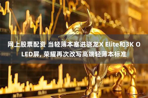 网上股票配资 当轻薄本塞进骁龙X Elite和3K OLED屏, 荣耀再次改写高端轻薄本标准